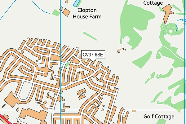 CV37 6SE map - OS VectorMap District (Ordnance Survey)