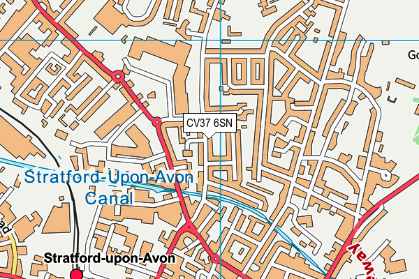 CV37 6SN map - OS VectorMap District (Ordnance Survey)