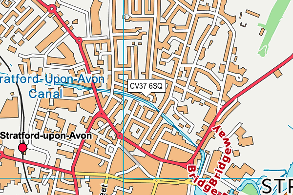 CV37 6SQ map - OS VectorMap District (Ordnance Survey)