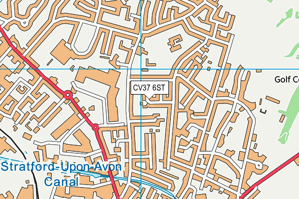 CV37 6ST map - OS VectorMap District (Ordnance Survey)