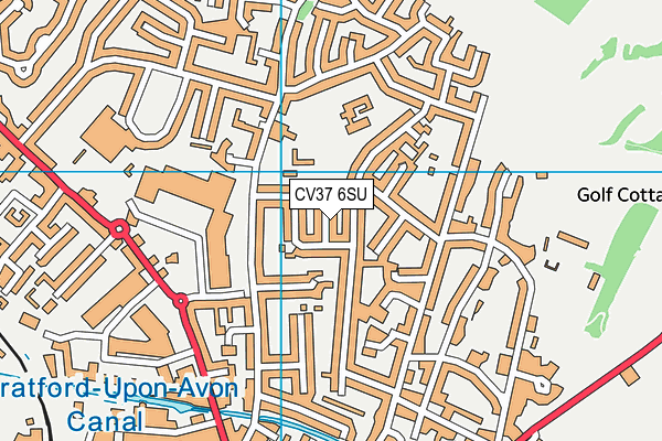 CV37 6SU map - OS VectorMap District (Ordnance Survey)