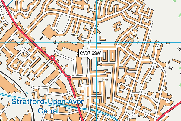 CV37 6SW map - OS VectorMap District (Ordnance Survey)