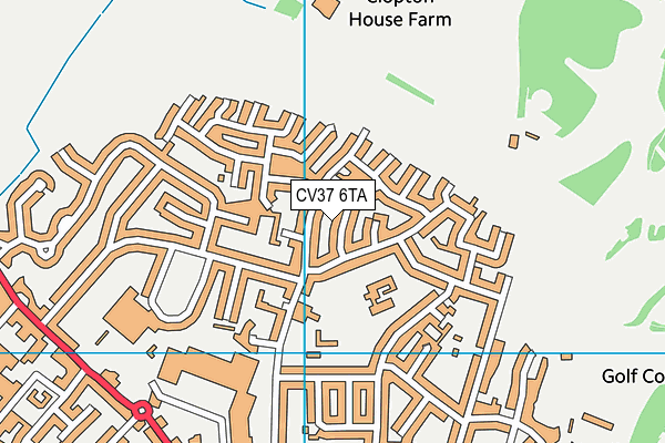 CV37 6TA map - OS VectorMap District (Ordnance Survey)