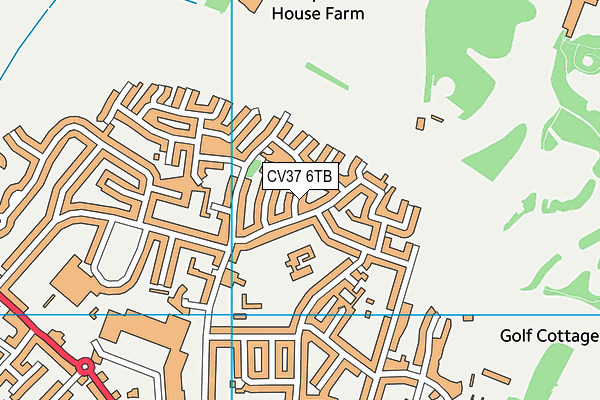 CV37 6TB map - OS VectorMap District (Ordnance Survey)