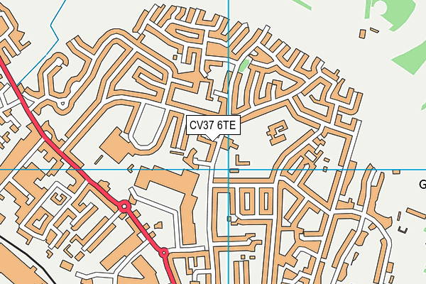CV37 6TE map - OS VectorMap District (Ordnance Survey)