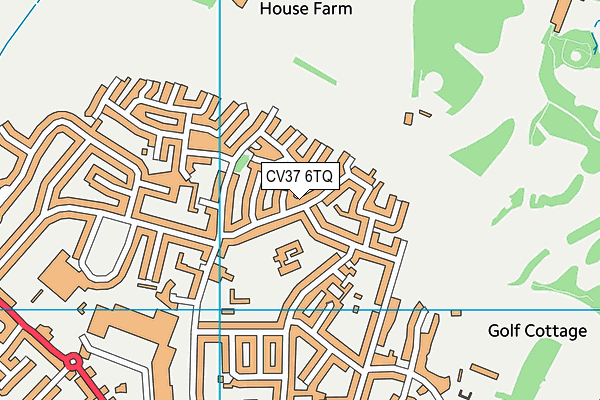 CV37 6TQ map - OS VectorMap District (Ordnance Survey)
