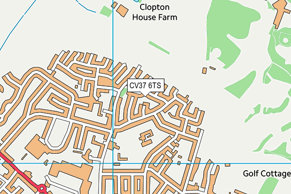 CV37 6TS map - OS VectorMap District (Ordnance Survey)