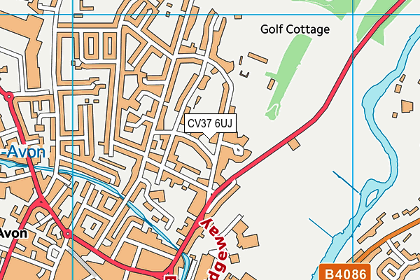 CV37 6UJ map - OS VectorMap District (Ordnance Survey)