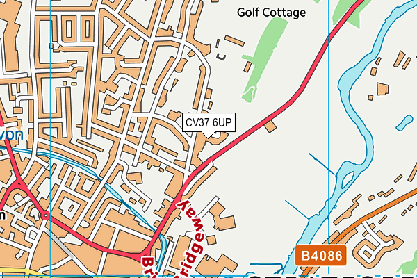 CV37 6UP map - OS VectorMap District (Ordnance Survey)