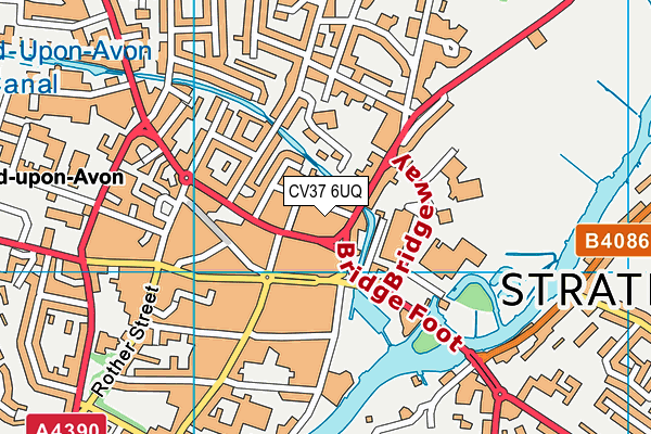 CV37 6UQ map - OS VectorMap District (Ordnance Survey)