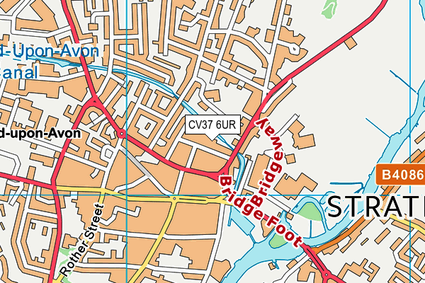 CV37 6UR map - OS VectorMap District (Ordnance Survey)