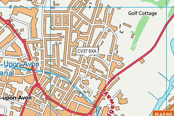 CV37 6XA map - OS VectorMap District (Ordnance Survey)