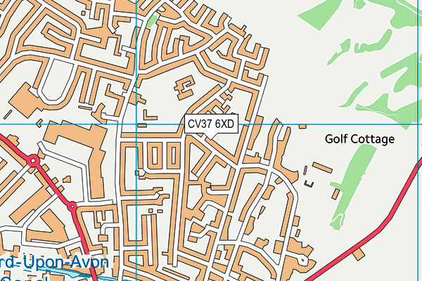 CV37 6XD map - OS VectorMap District (Ordnance Survey)