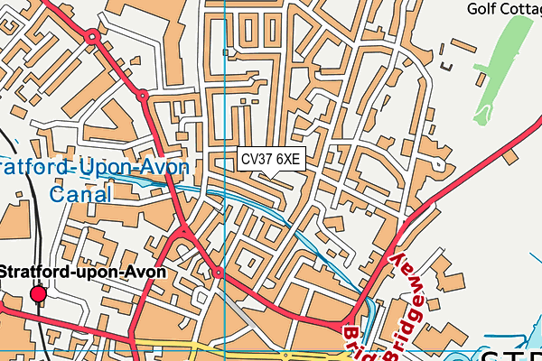 CV37 6XE map - OS VectorMap District (Ordnance Survey)