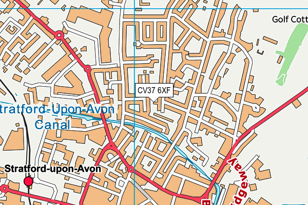 CV37 6XF map - OS VectorMap District (Ordnance Survey)