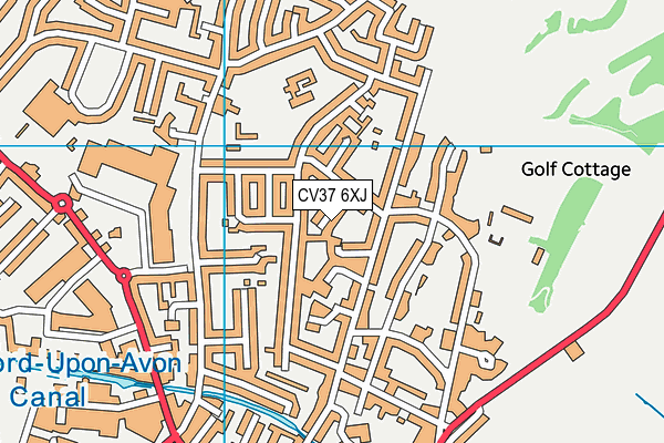 CV37 6XJ map - OS VectorMap District (Ordnance Survey)