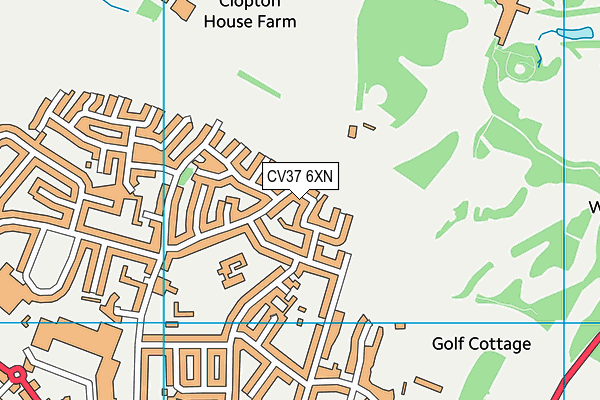 CV37 6XN map - OS VectorMap District (Ordnance Survey)