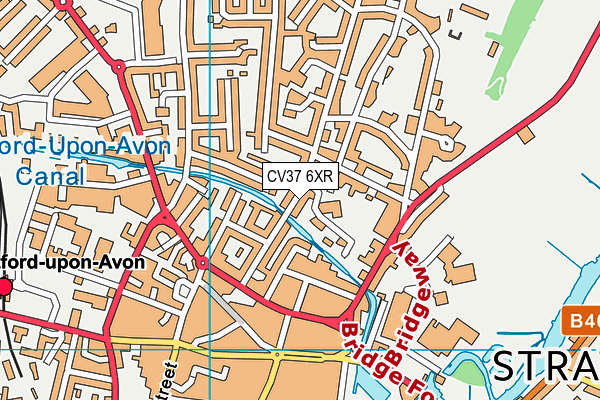 CV37 6XR map - OS VectorMap District (Ordnance Survey)