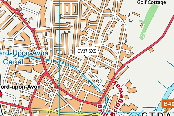 CV37 6XS map - OS VectorMap District (Ordnance Survey)