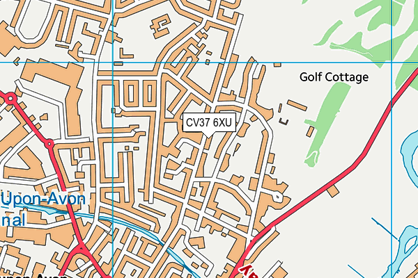 CV37 6XU map - OS VectorMap District (Ordnance Survey)