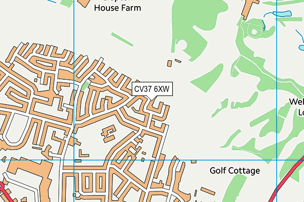 CV37 6XW map - OS VectorMap District (Ordnance Survey)