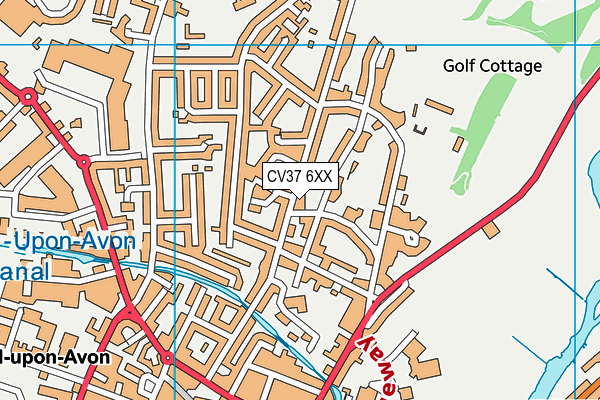 CV37 6XX map - OS VectorMap District (Ordnance Survey)