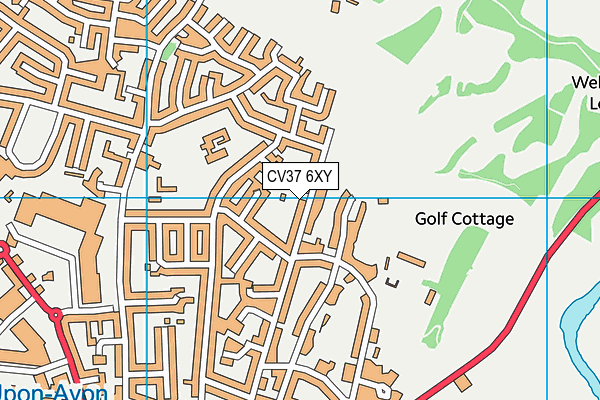 CV37 6XY map - OS VectorMap District (Ordnance Survey)