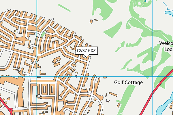 CV37 6XZ map - OS VectorMap District (Ordnance Survey)