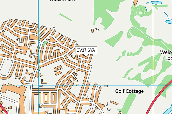 CV37 6YA map - OS VectorMap District (Ordnance Survey)
