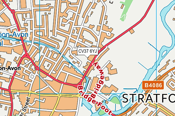 CV37 6YJ map - OS VectorMap District (Ordnance Survey)