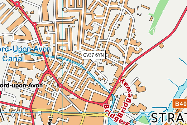 CV37 6YN map - OS VectorMap District (Ordnance Survey)