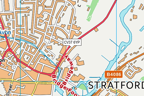 CV37 6YP map - OS VectorMap District (Ordnance Survey)