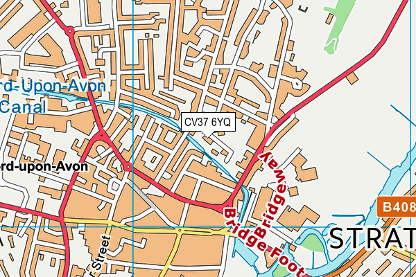 CV37 6YQ map - OS VectorMap District (Ordnance Survey)