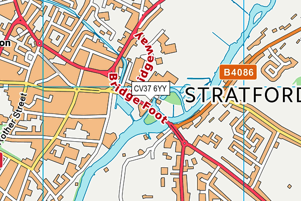 CV37 6YY map - OS VectorMap District (Ordnance Survey)