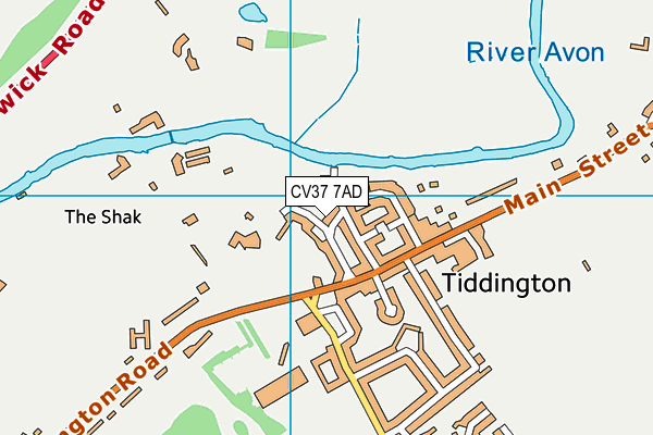 CV37 7AD map - OS VectorMap District (Ordnance Survey)