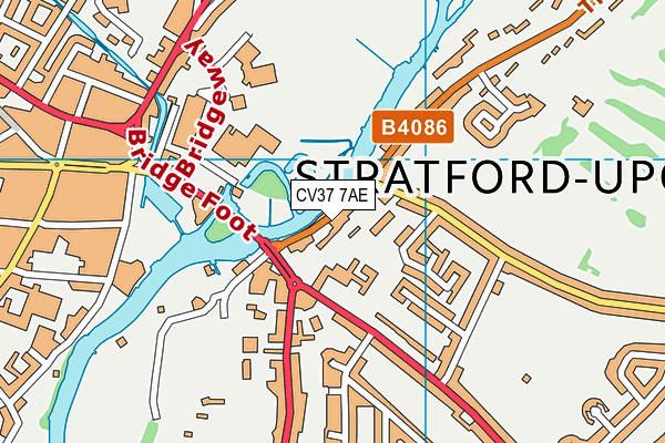 CV37 7AE map - OS VectorMap District (Ordnance Survey)