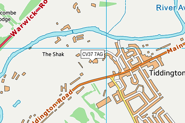 CV37 7AG map - OS VectorMap District (Ordnance Survey)