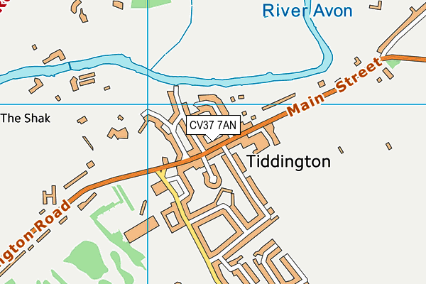 CV37 7AN map - OS VectorMap District (Ordnance Survey)
