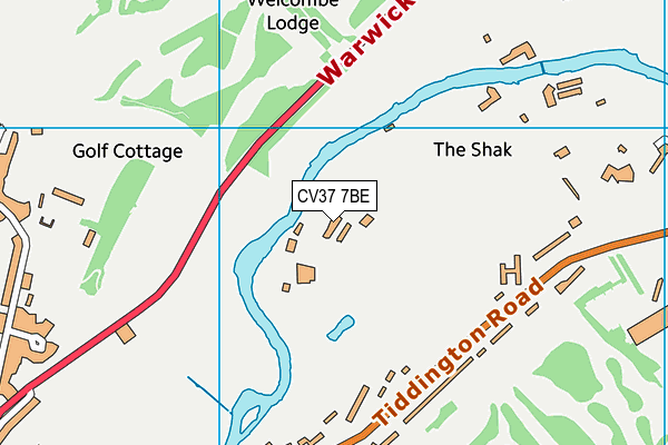 CV37 7BE map - OS VectorMap District (Ordnance Survey)