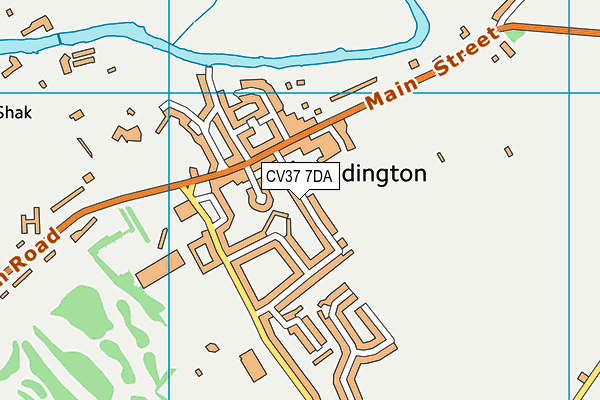 CV37 7DA map - OS VectorMap District (Ordnance Survey)