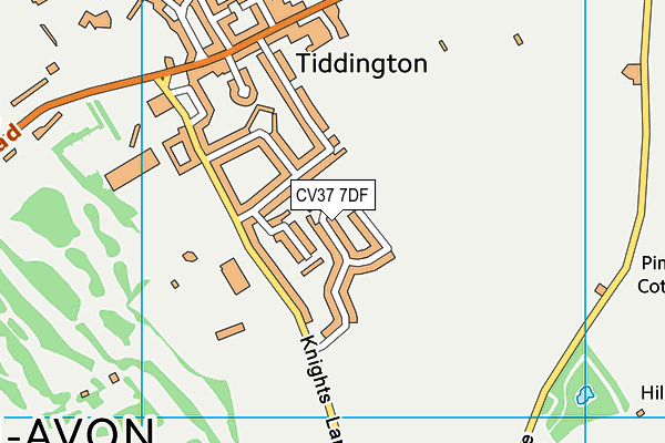 CV37 7DF map - OS VectorMap District (Ordnance Survey)