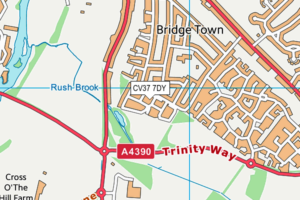 CV37 7DY map - OS VectorMap District (Ordnance Survey)