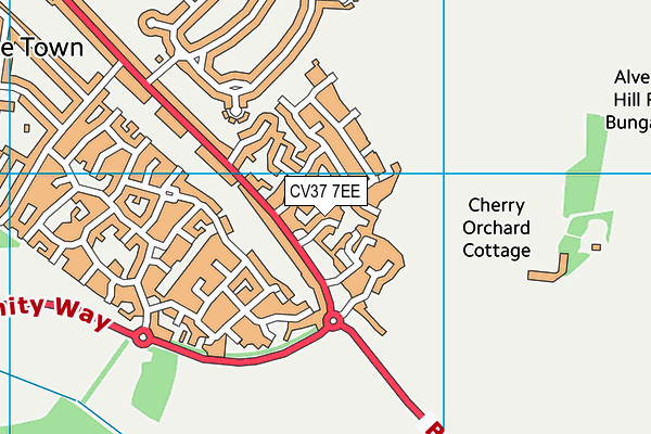 CV37 7EE map - OS VectorMap District (Ordnance Survey)