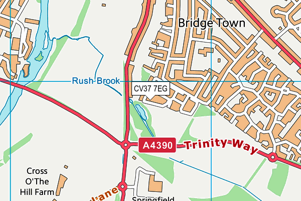 CV37 7EG map - OS VectorMap District (Ordnance Survey)