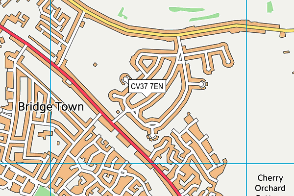CV37 7EN map - OS VectorMap District (Ordnance Survey)