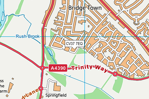 CV37 7EQ map - OS VectorMap District (Ordnance Survey)