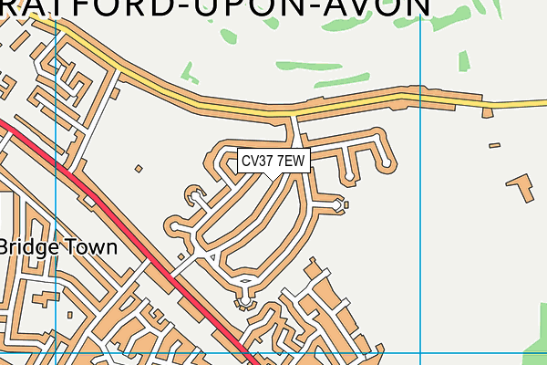 CV37 7EW map - OS VectorMap District (Ordnance Survey)
