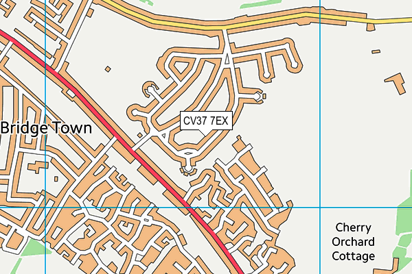 CV37 7EX map - OS VectorMap District (Ordnance Survey)