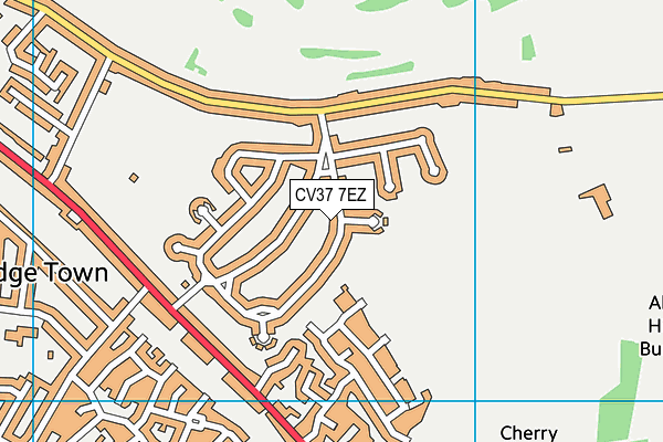 CV37 7EZ map - OS VectorMap District (Ordnance Survey)