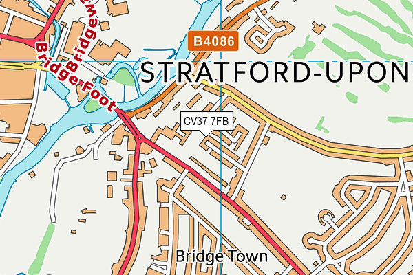 CV37 7FB map - OS VectorMap District (Ordnance Survey)